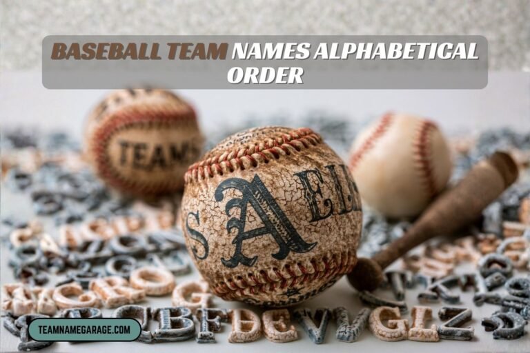 baseball team names alphabetical order